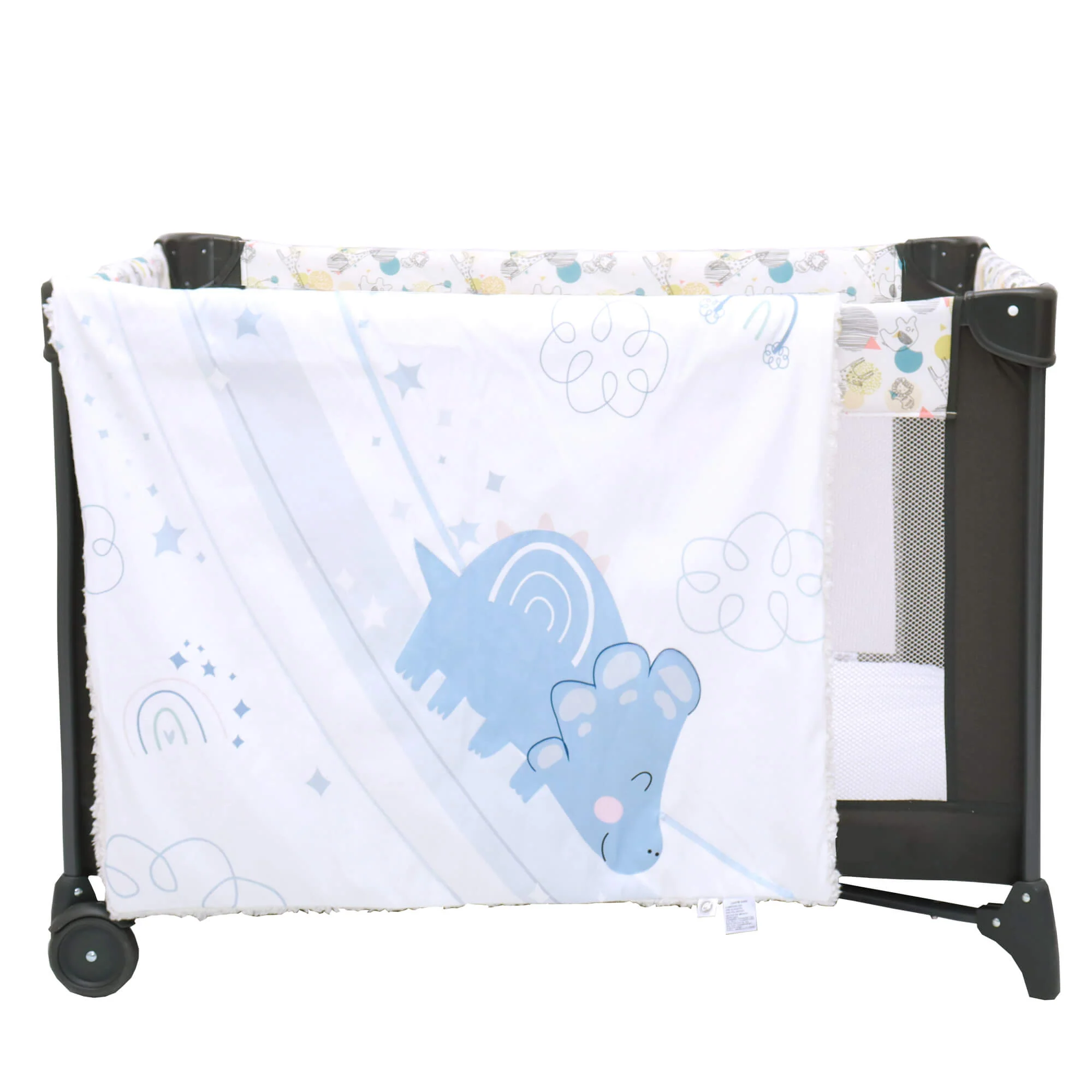 Edredon Borrega Cary Abstract Dinos Cuna Viajera 70x100 cm - Imagen 2