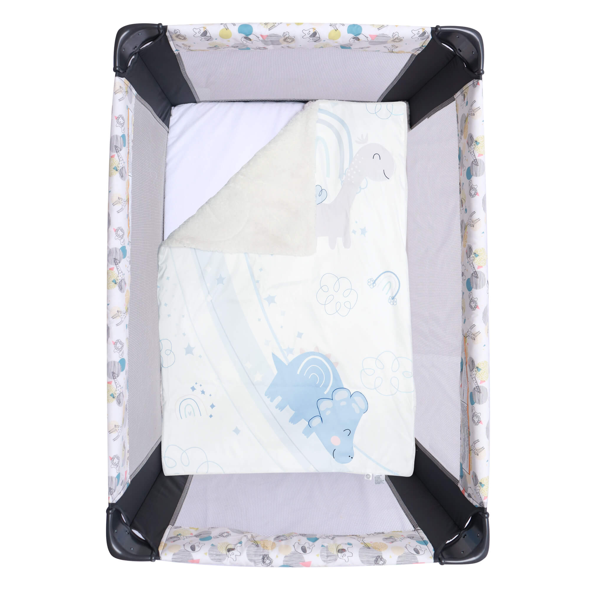 Edredon Borrega Cary Abstract Dinos Cuna Viajera 70x100 cm - Imagen 3