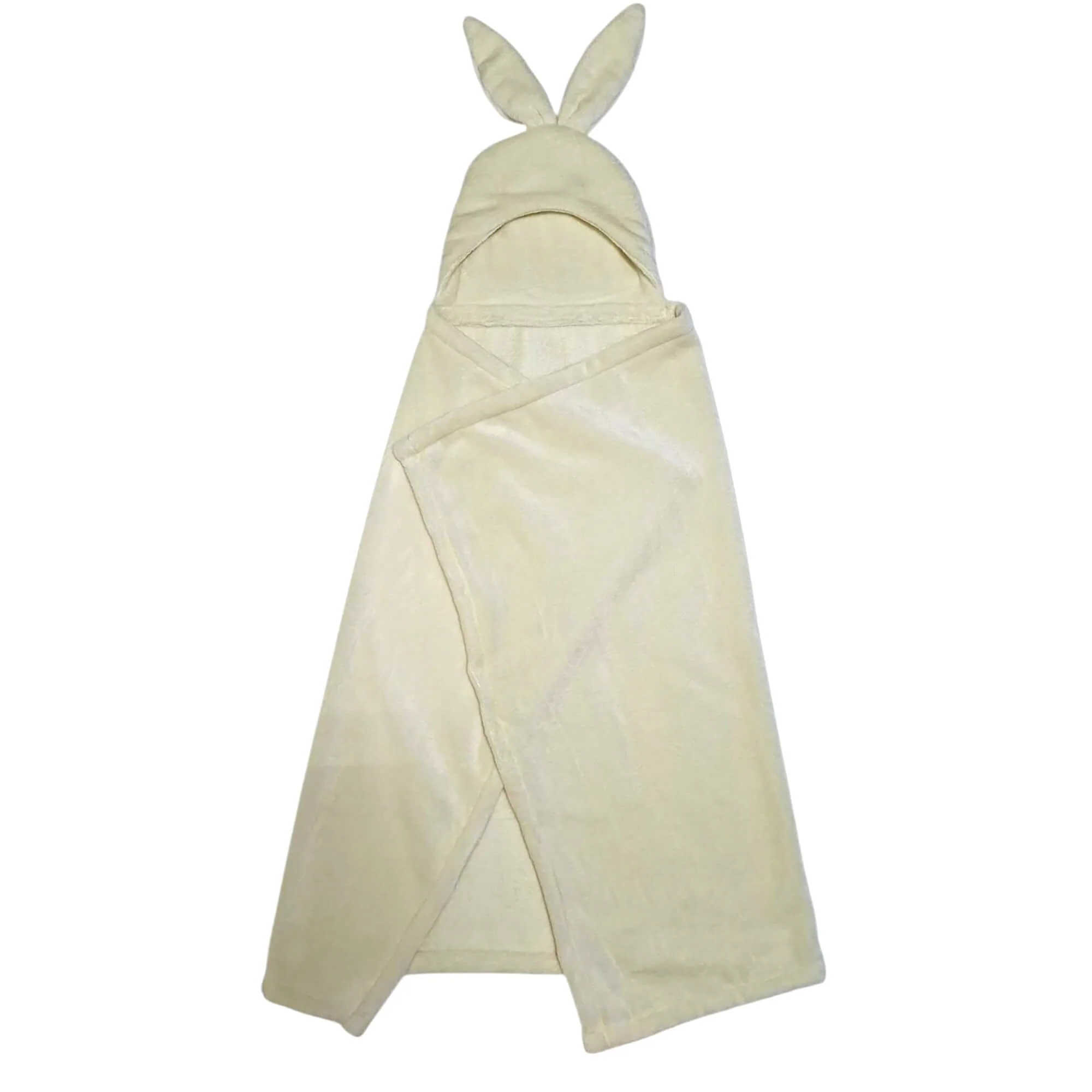 Cobija con Gorro Cary Conejo 80x100 cm, Tela polar Beige - Imagen 2