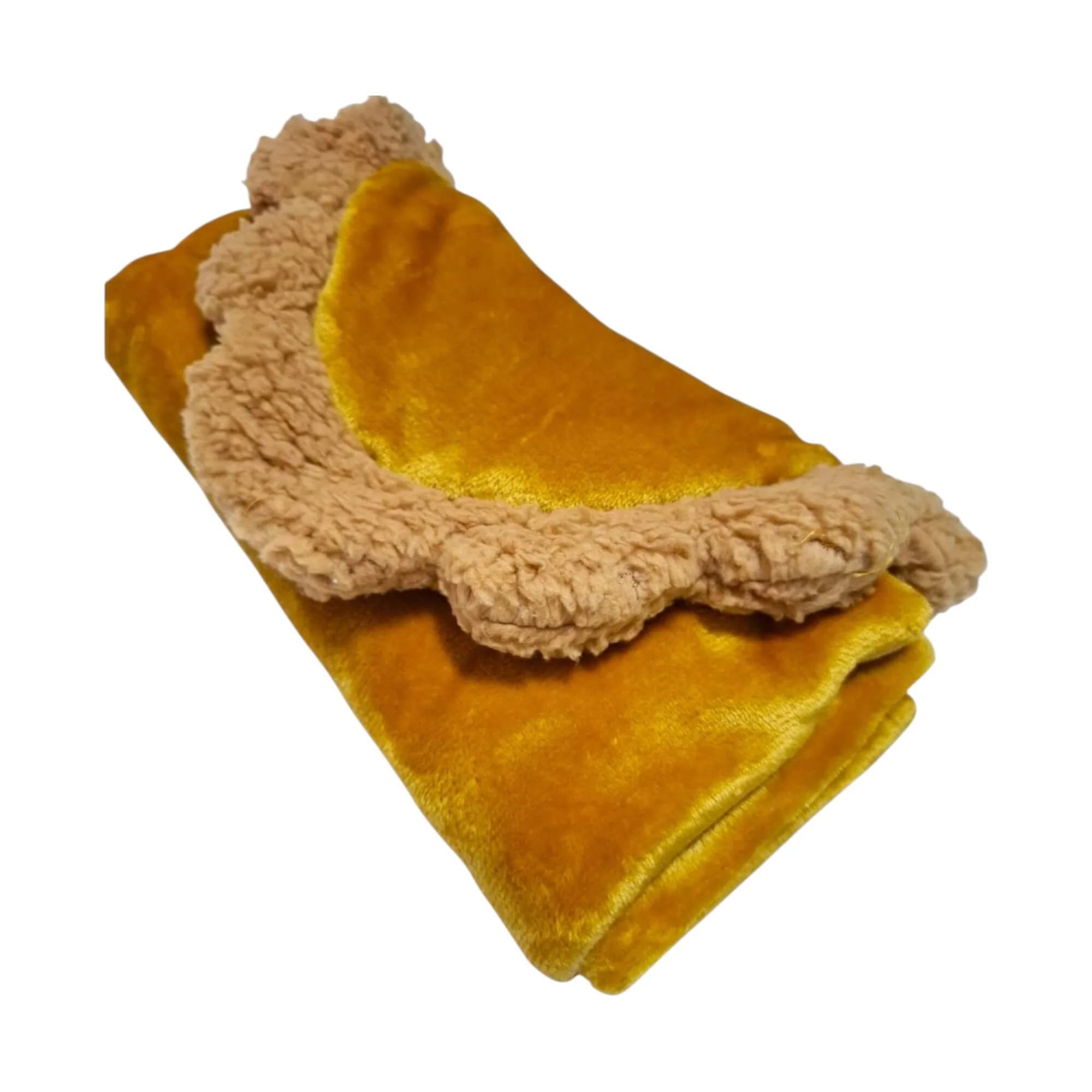 Cobija con Gorro Cary León 80x100 cm, Tela polar Amarillo - Imagen 3