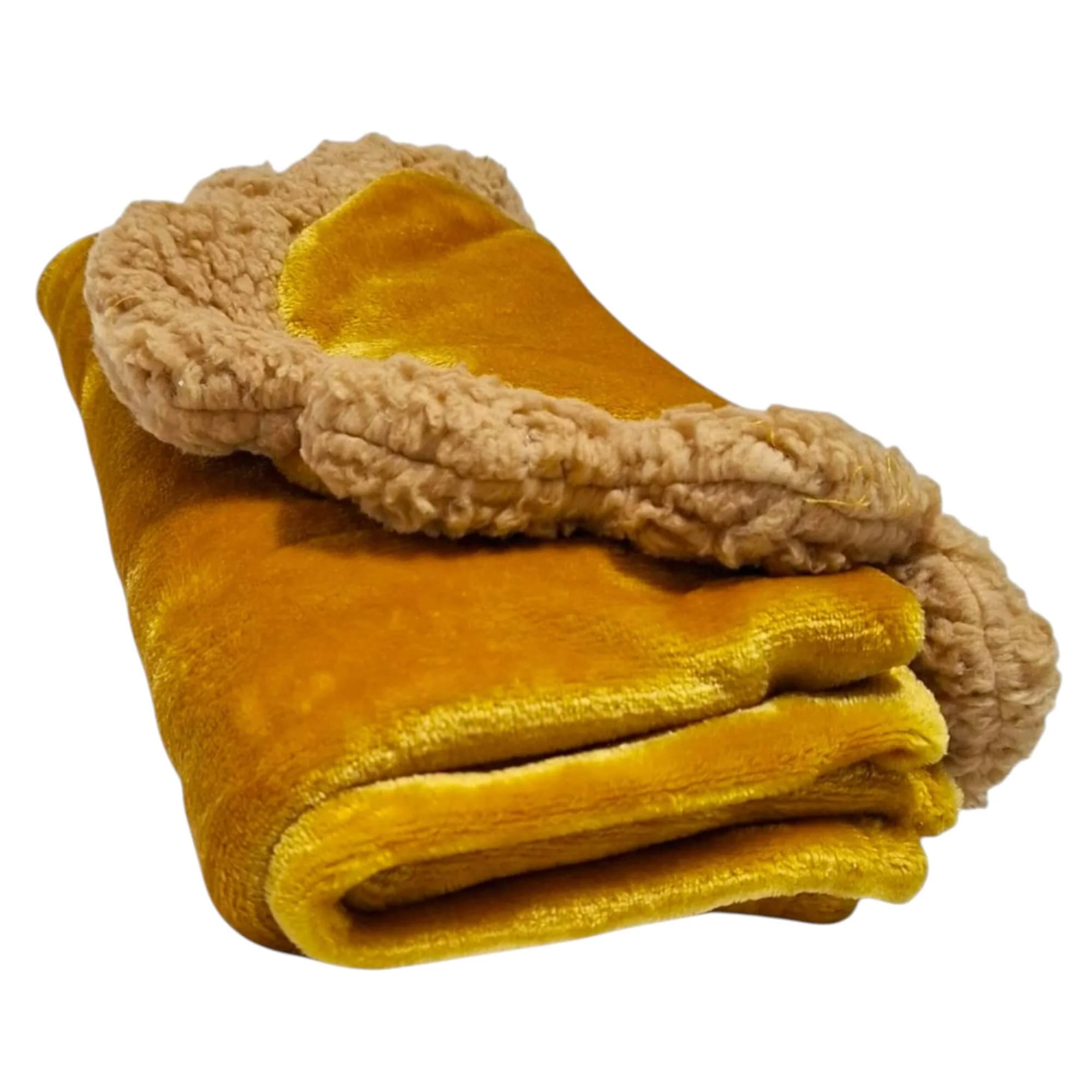 Cobija con Gorro Cary León 80x100 cm, Tela polar Amarillo - Imagen 2