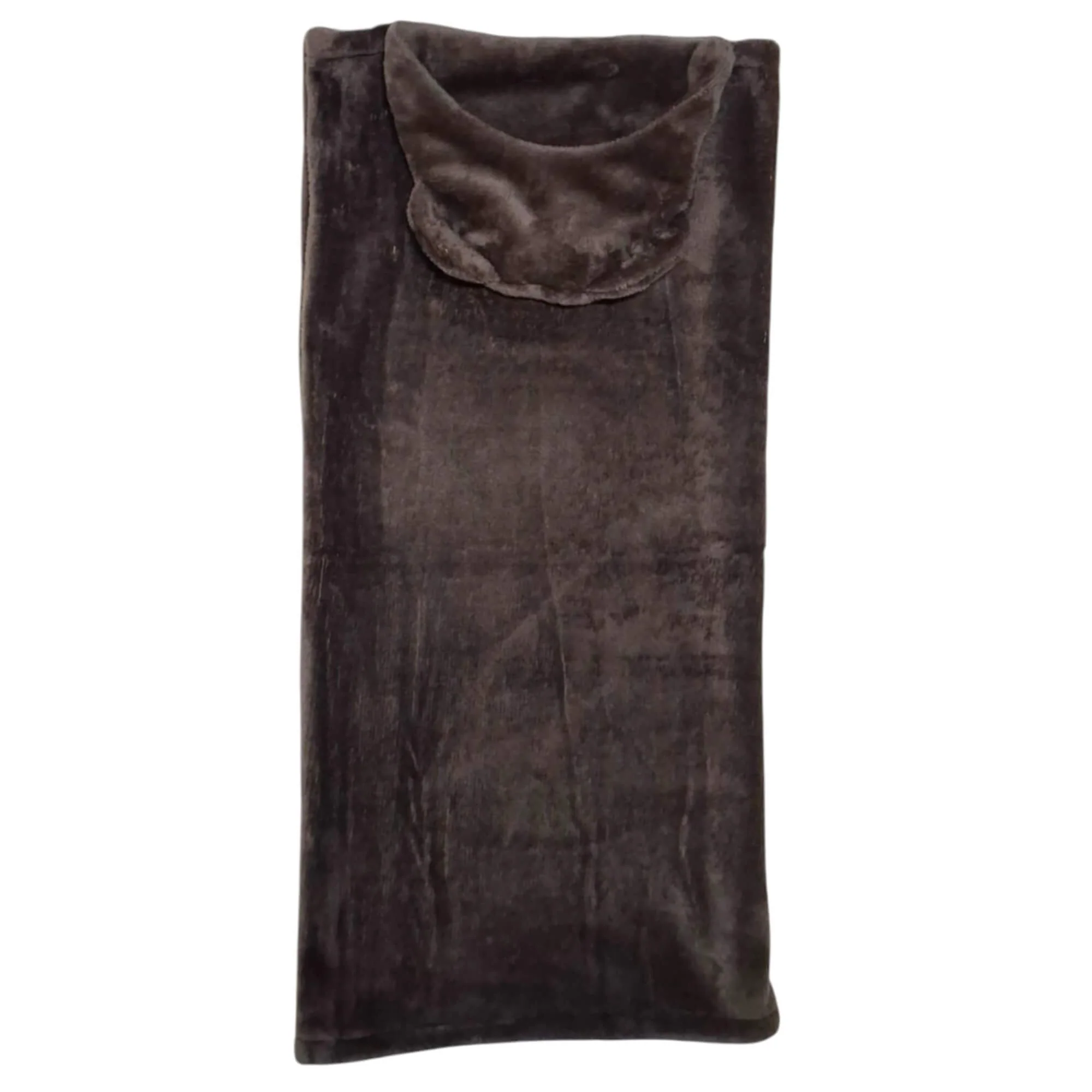 Cobija con Gorro Cary Oso 80x100 cm, Tela polar Café chocolate - Imagen 6