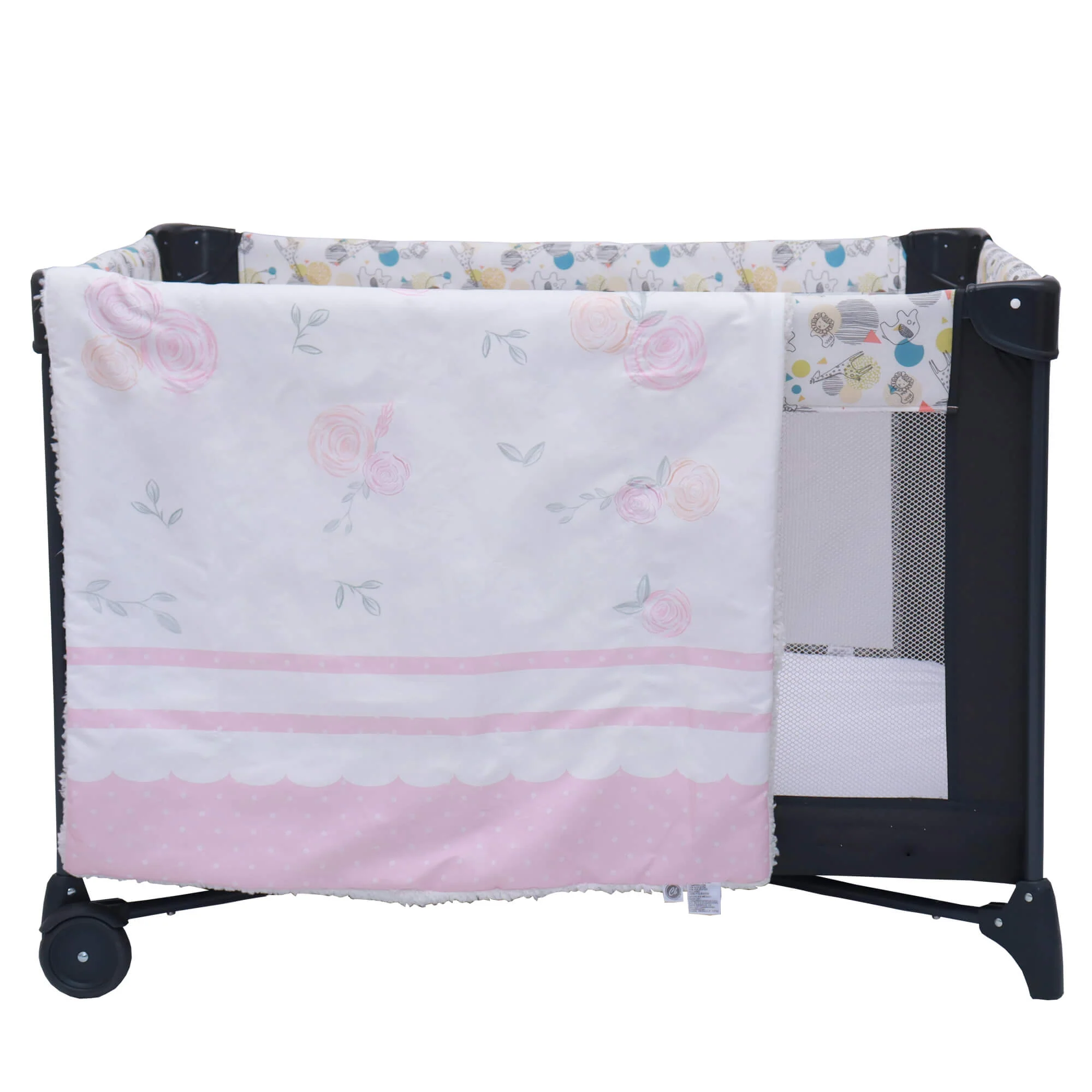 Edredon Borrega Rose Cuna Viajera 70x100 cm - Imagen 3