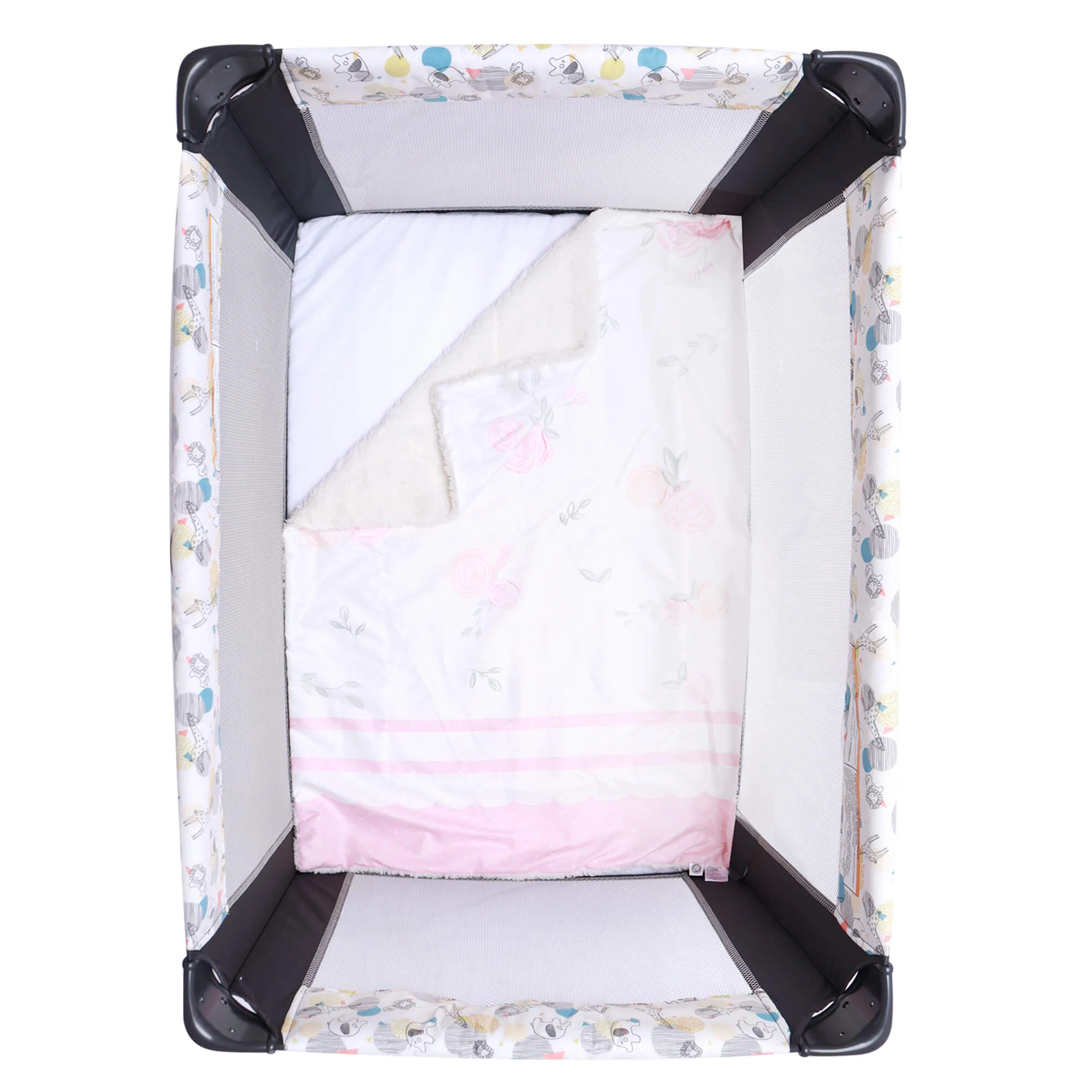 Edredon Borrega Rose Cuna Viajera 70x100 cm - Imagen 2