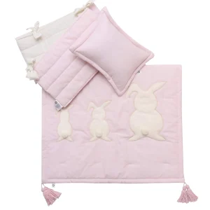 Juego de Cuna Cary bebé Conejitos 4 piezas Rosa